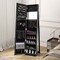 Freestanding Jewelry Cabinet with Full-Length Mirror and Storage Ideal for Rings Necklaces and Earrings